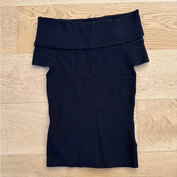 NIA Tops - NIA - Anne Marie Off Shoulder Sweater in Black